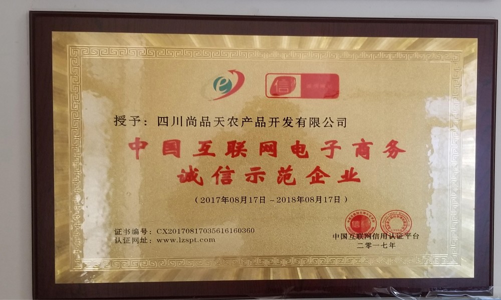 中国互联网电子商务诚信示范企业